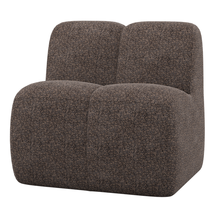 WOOOD Mojo Eetbankje 84 cm Met Rugleuning - Wollig - Bruin