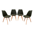 sweeek - Corduroy Scandinavische stoelen met beukenhouten poten (set
