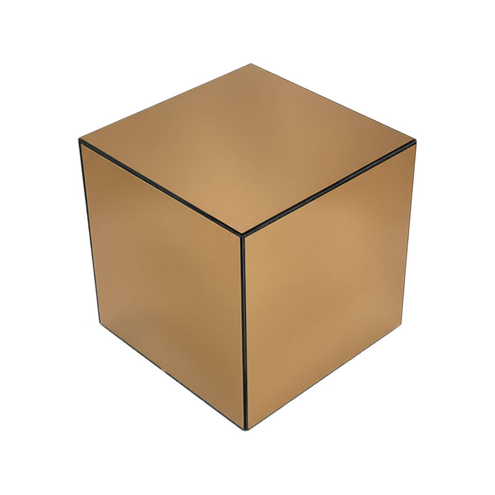 sweeek - Bijzettafel kubus spiegelglas 35cm