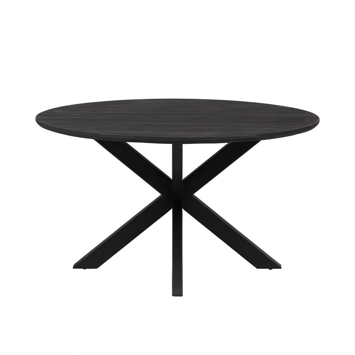 StarFurn - Eettafel Rond Zwart Hout - 110x110x76cm - New York