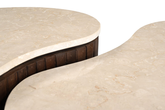 Brix - Salontafel  Sorai Bottecino Set van 2 - 38x50x40cm