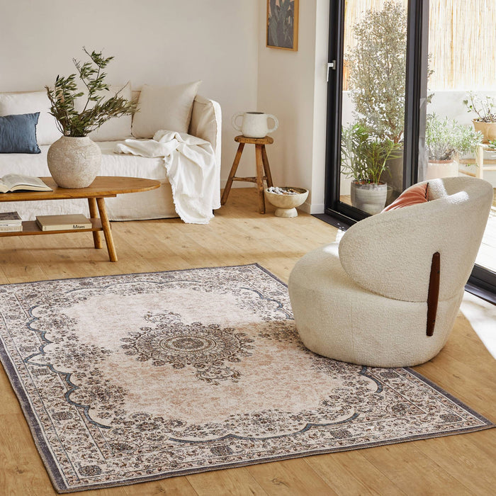 sweeek - Barok binnenkleed met roze, rood en blauw motief