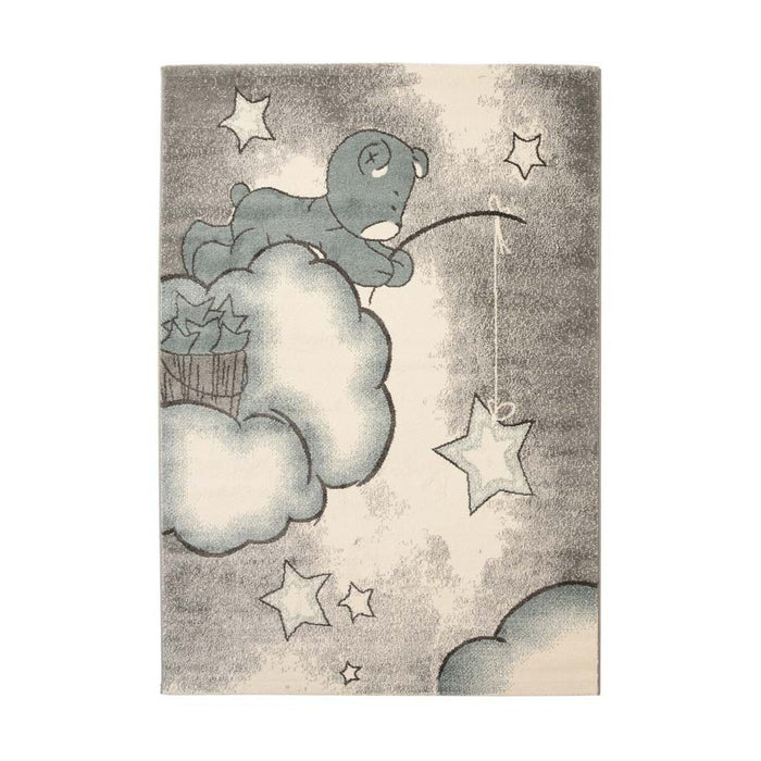 Tapeso Kindervloerkleed - Beer blauw - 120x170 cm