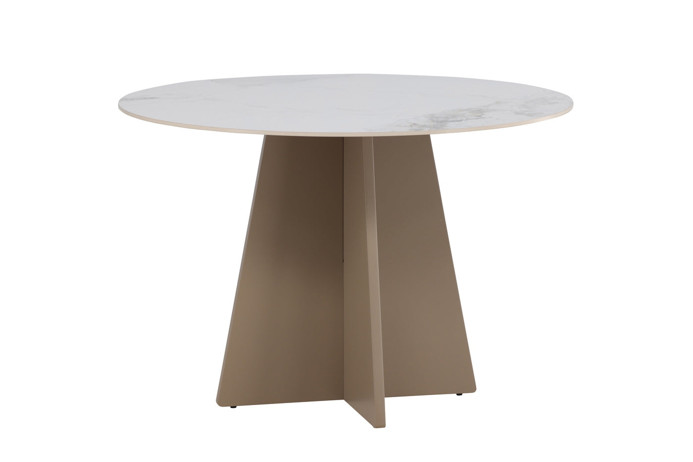 Fjôrd - Eettafel Rond - Beige Steen - 110x110x75cm - Bootcut