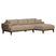 Giga Meubel - Chaise Longue Bank Taupe Stof - 3-zits Rechts - Bordeaux