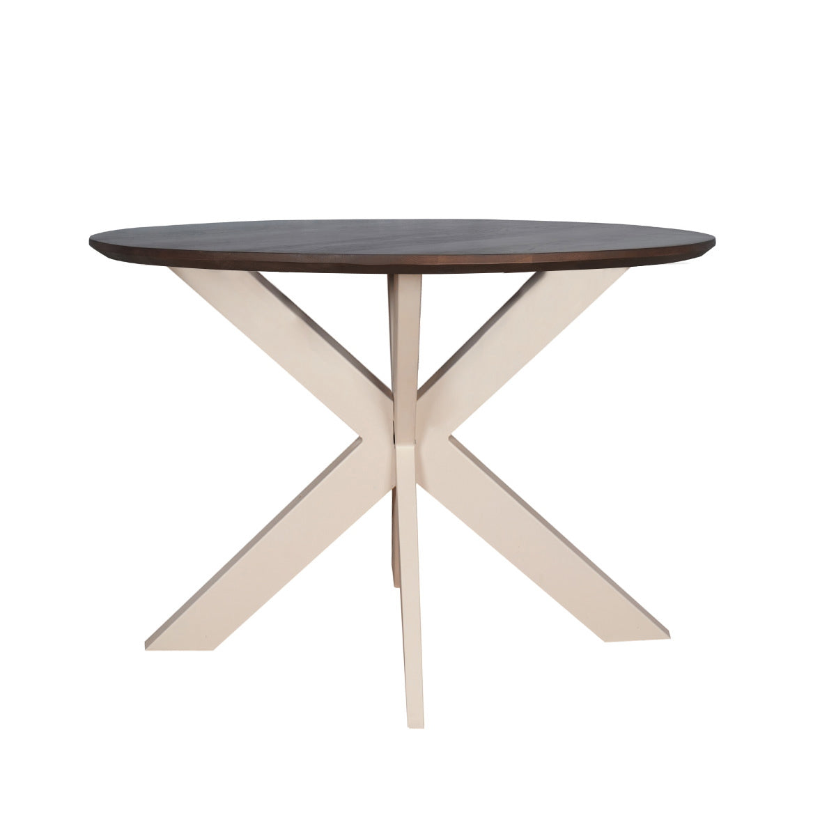 StarFurn - Eettafel Rond Walnoot|Beige - 150x150x76cm - Madison