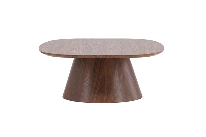 Fjôrd - Salontafel Deens Ovaal - Donkerbruin - 120cm - Lanzo