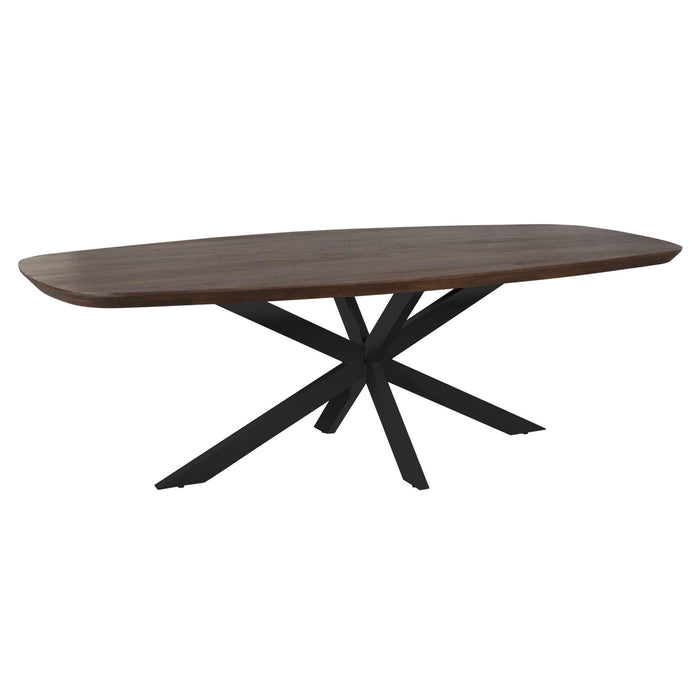 StarFurn - Eettafel Deens Ovaal Bruin|Zwart - 280x110x76cm - Madison