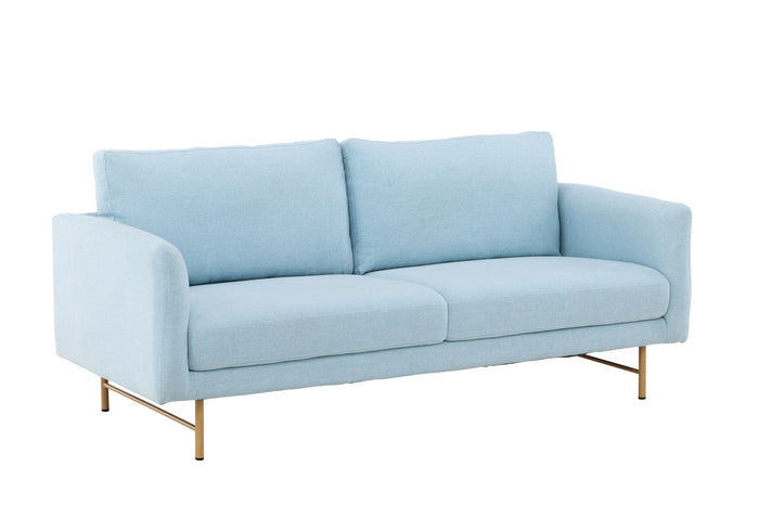 Fjôrd - 3-Zitsbank Blauw Stof - 198x88x69cm - Sky