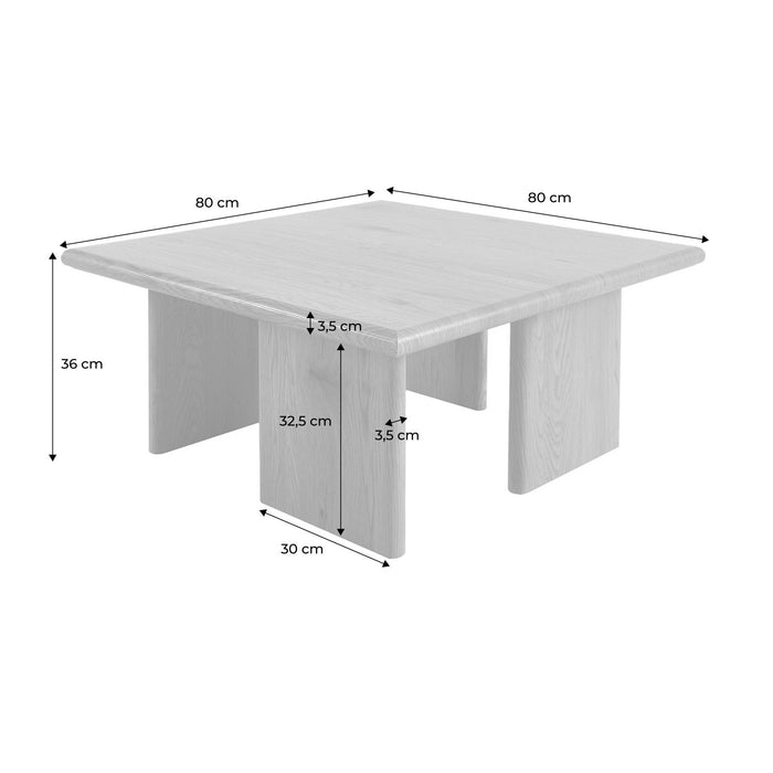 sweeek - Vierkante salontafel houteffect