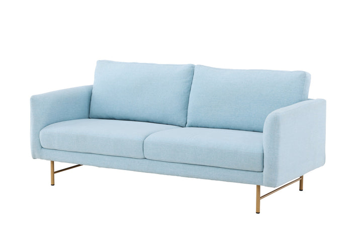 Fjôrd - 3-Zitsbank Blauw Stof - 198x88x69cm - Sky