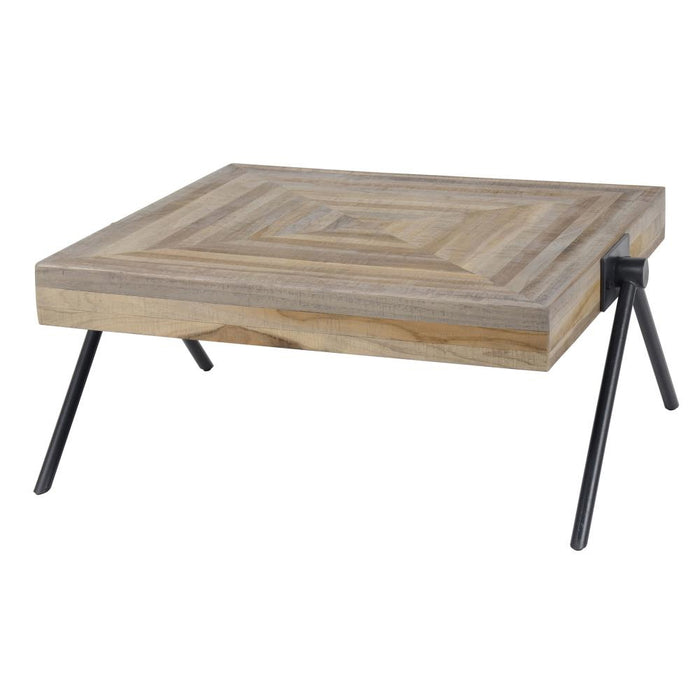 Giga Meubel - Salontafel Naturel Hout - 70x70x33cm - Teca