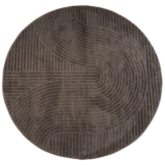 Veer Carpets - Vloerkleed Ella Brown Rond ø200 cm