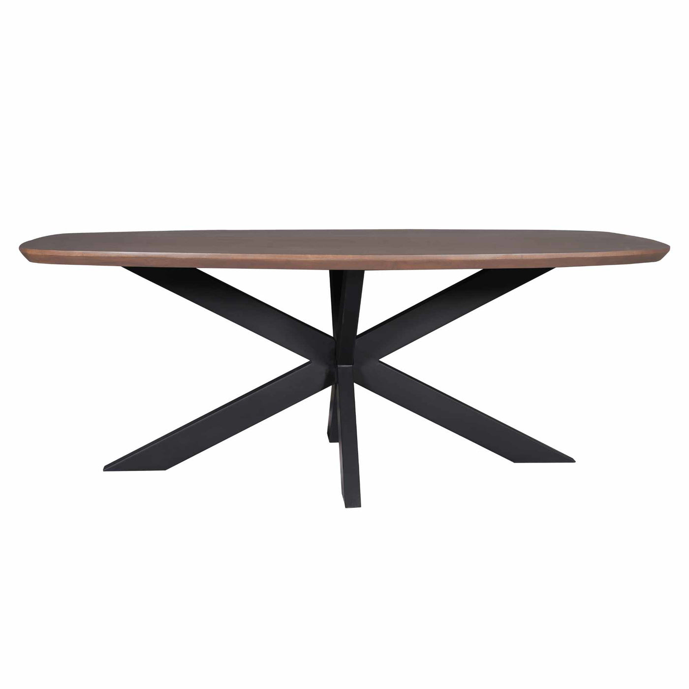 StarFurn - Eettafel Deens Ovaal Walnoot|Zwart - 280x100x76cm - Madison