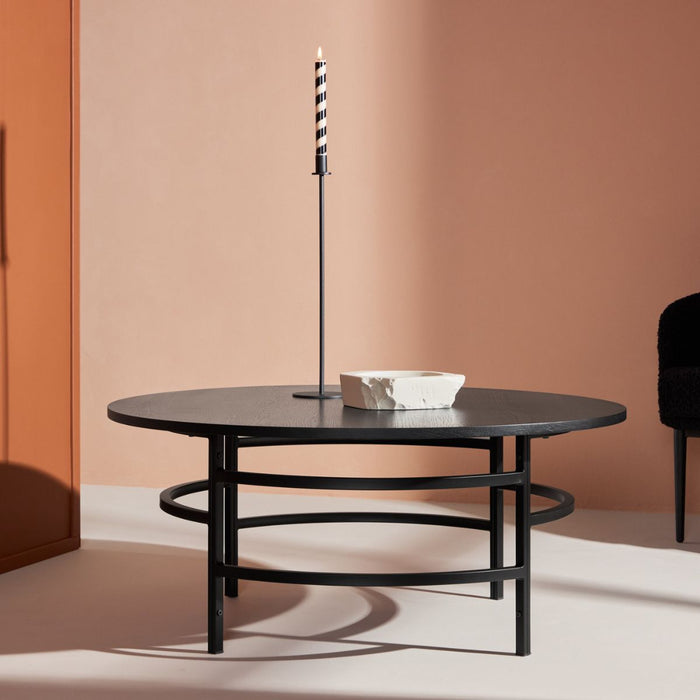 Fjôrd - Salontafel Rond - Zwart MDF - 100cm - Copenhagen