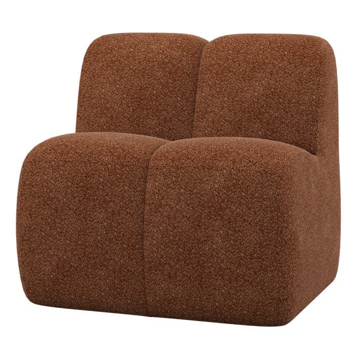 WOOOD Mojo Eetbankje 84 cm Met Rugleuning - Wollig - Roestbruin