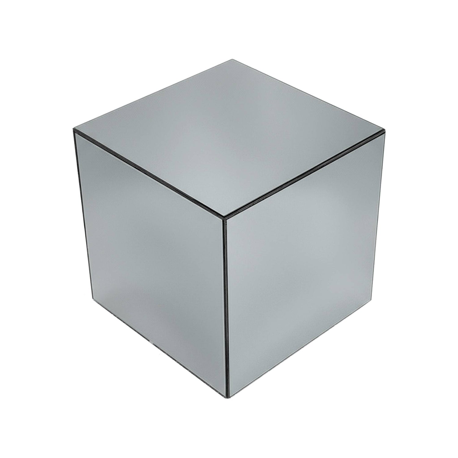 sweeek - Bijzettafel kubus spiegelglas 35cm