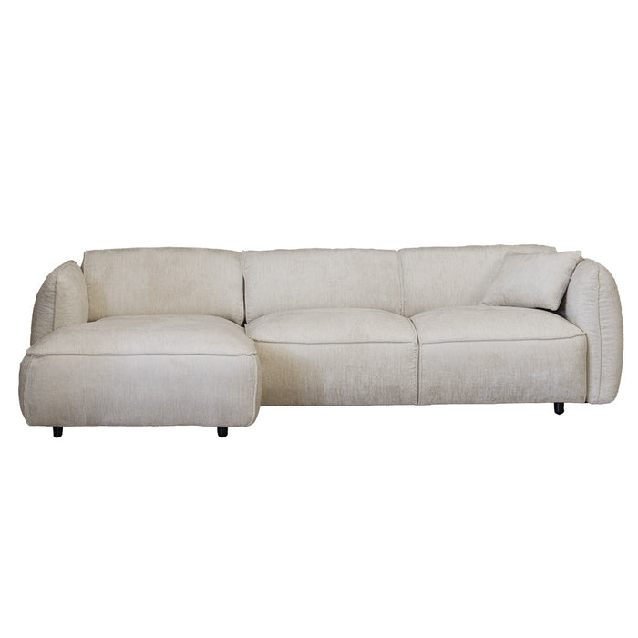 Giga Meubel - Chaise Longue Bank Beige Stof - 3-zits Links - Lyon