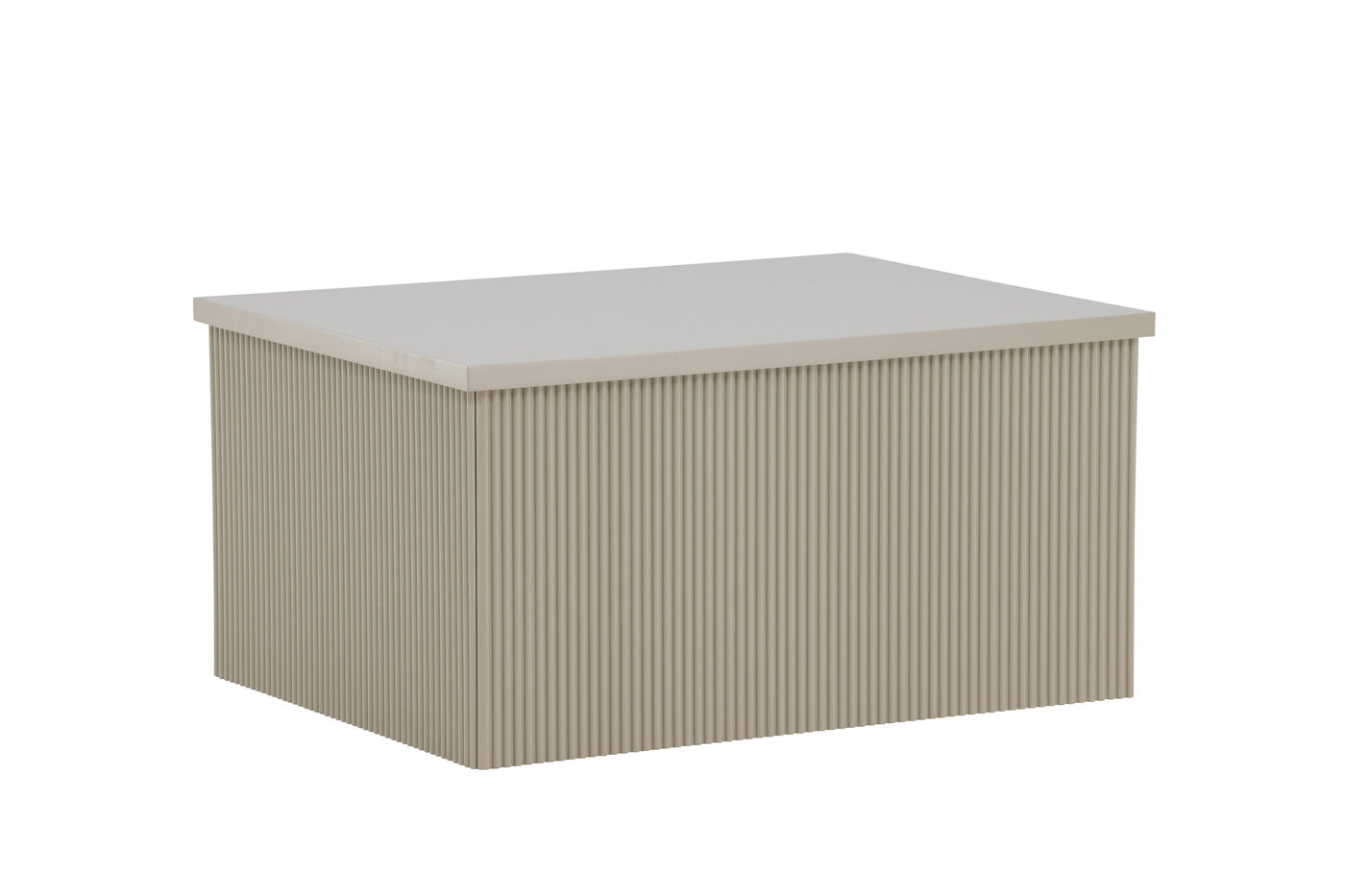 Fjôrd - Bijzettafel Rechthoek - Beige MDF - 80x60x40cm - Lenox