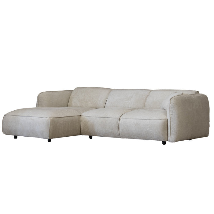 Giga Meubel - Chaise Longue Bank Beige Stof - 3-zits Links - Lyon