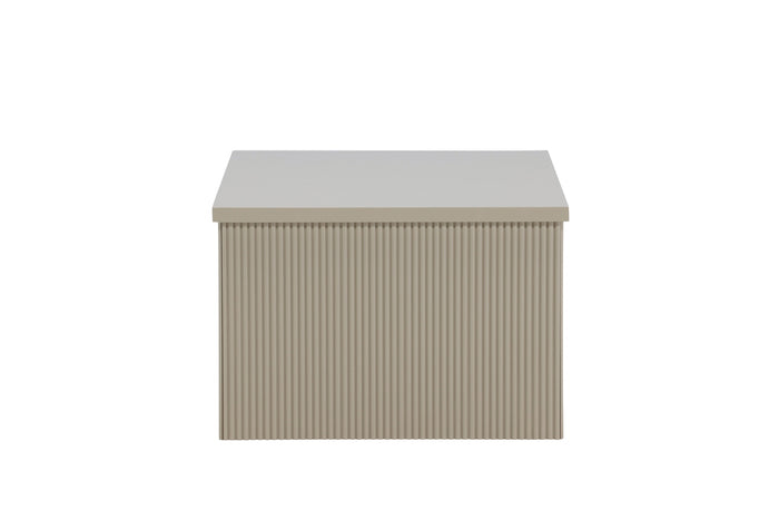 Fjôrd - Bijzettafel Rechthoek - Beige MDF - 80x60x40cm - Lenox