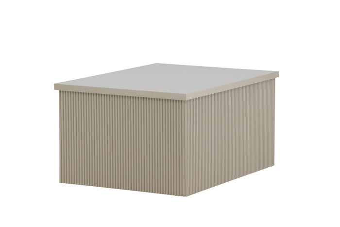 Fjôrd - Bijzettafel Rechthoek - Beige MDF - 80x60x40cm - Lenox