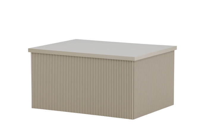Fjôrd - Bijzettafel Rechthoek - Beige MDF - 80x60x40cm - Lenox