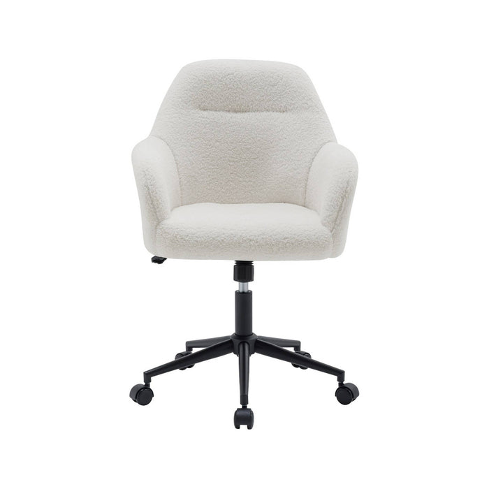 sweeek - Bureaustoel op wieltjes, verstelbaar, bouclé en metaal