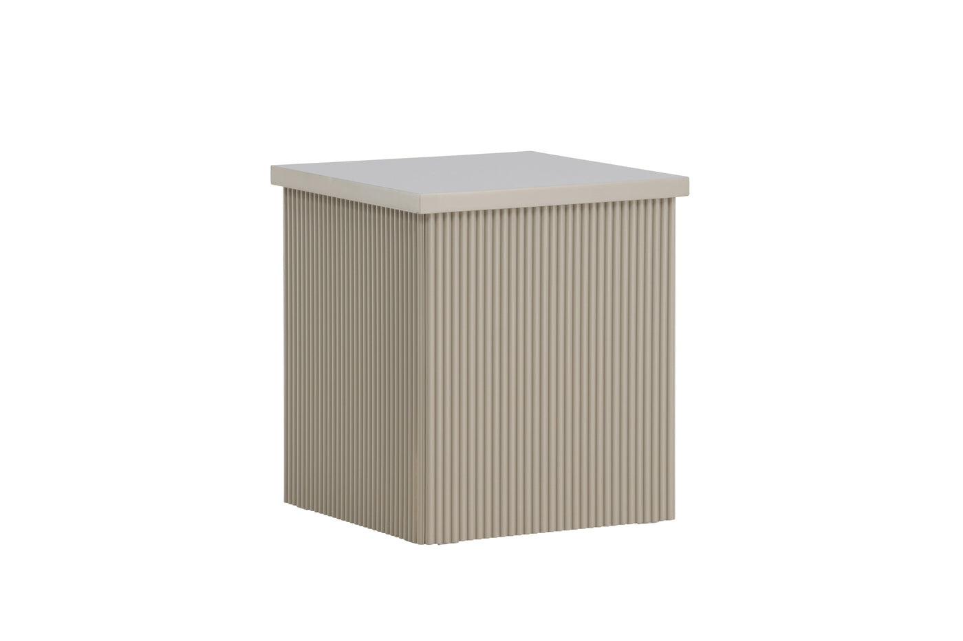 Fjôrd - Bijzettafel Vierkant - Beige MDF - 40x40x45cm - Lenox