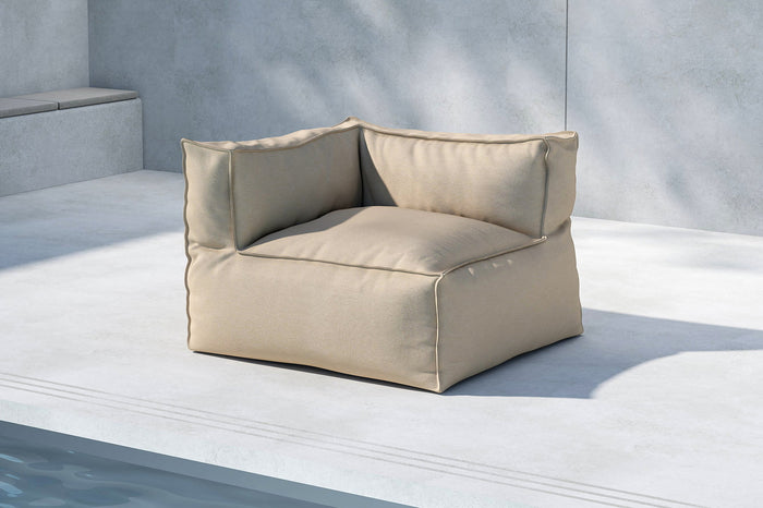 Fjôrd - Loungebank Hoek Beige Stof - 105x105x75cm - Rambo