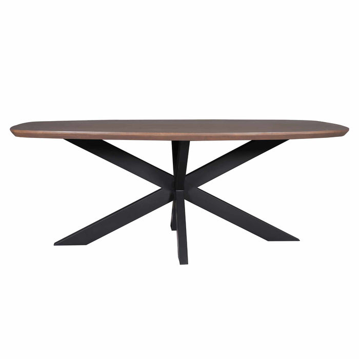 StarFurn - Eettafel Deens Ovaal Walnoot|Zwart - 240x100x76cm - Madison