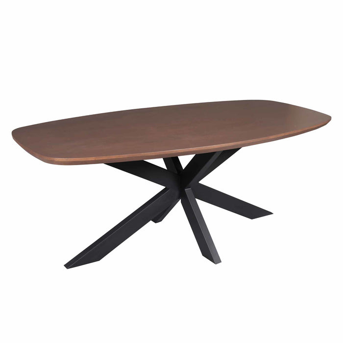 StarFurn - Eettafel Deens Ovaal Walnoot|Zwart - 240x100x76cm - Madison