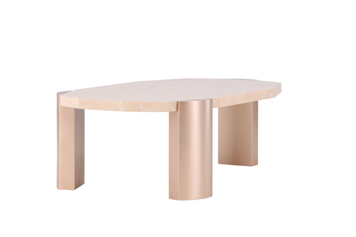 Fjôrd - Salontafel Organisch - Roze MDF - 125x71x40cm - Kres