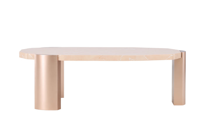 Fjôrd - Salontafel Organisch - Roze MDF - 125x71x40cm - Kres