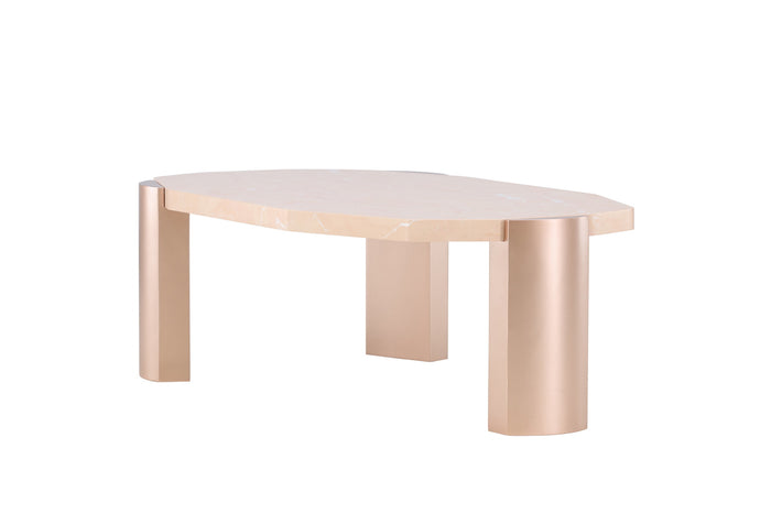 Fjôrd - Salontafel Organisch - Roze MDF - 125x71x40cm - Kres
