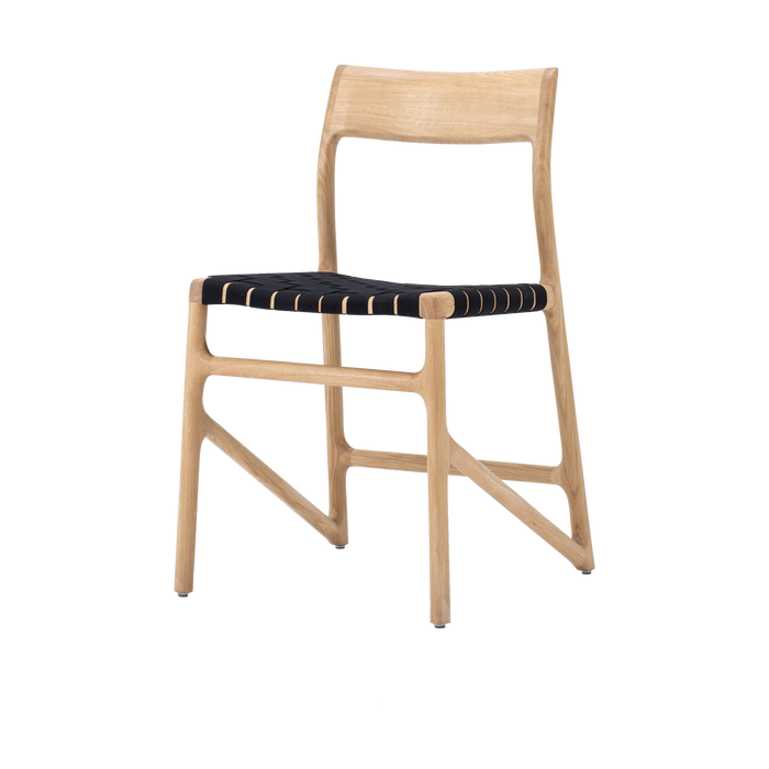 Gazzda Fawn Chair Houten Eetkamerstoel Whitewash - Cotton Black
