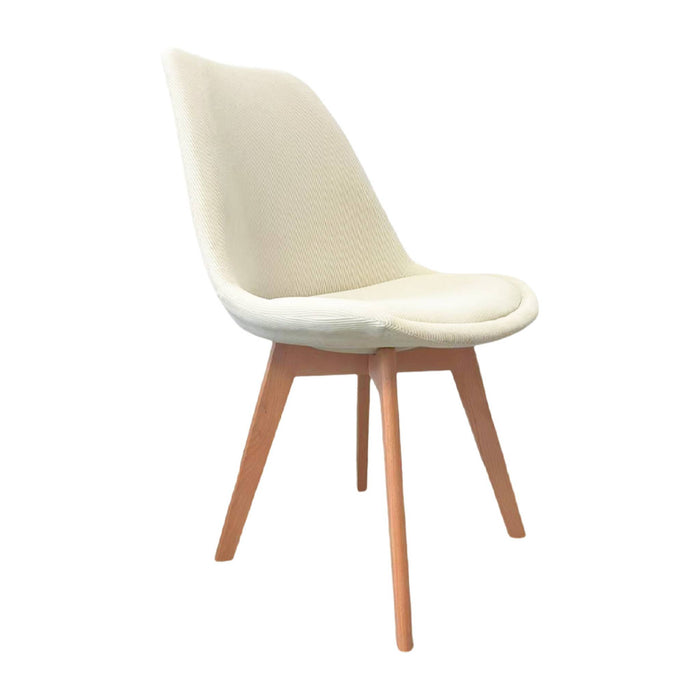 sweeek - Corduroy Scandinavische stoelen met beukenhouten poten (set