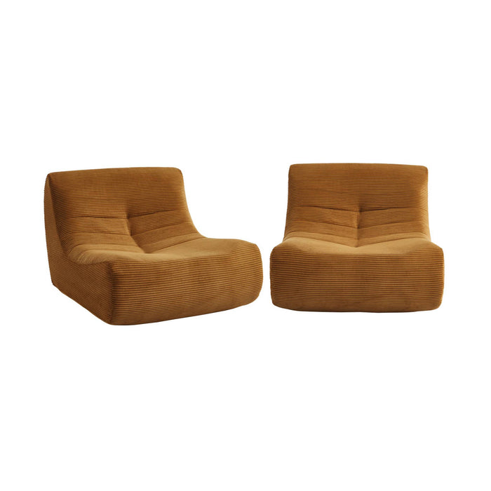 sweeek - Fauteuil corduroy Sokol 1 zitplaats (set van 2)
