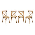 sweeek - Vintage rubberhouten bistrostoelen (set van 4)