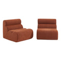 sweeek - Stoffen fauteuils getextureerde bouclé 1 zitplaats (set van