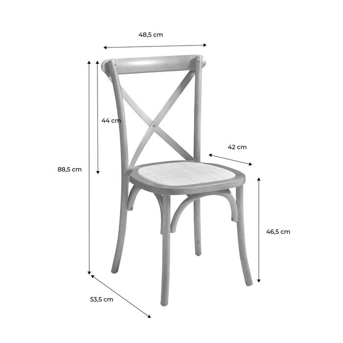 sweeek - Vintage rubberhouten bistrostoelen (set van 4)