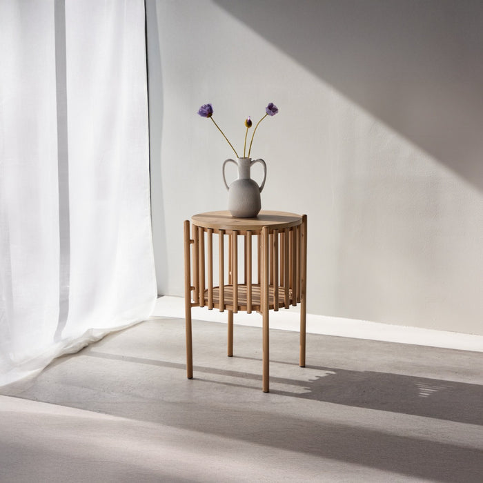 Fjôrd - Bijzettafel - Naturel - 45x45x65cm - Rubbo