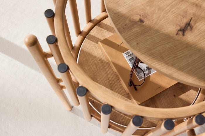 Fjôrd - Bijzettafel - Naturel - 45x45x65cm - Rubbo