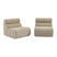 sweeek - Stoffen fauteuils getextureerde bouclé 1 zitplaats (set van