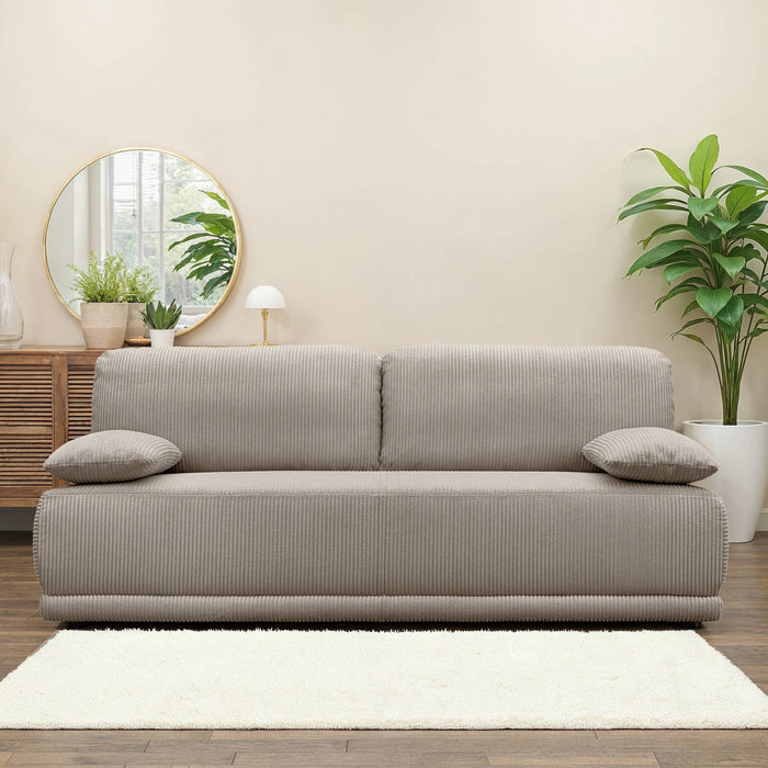sweeek - Uitklapbare bank 3 zitplaatsen corduroy