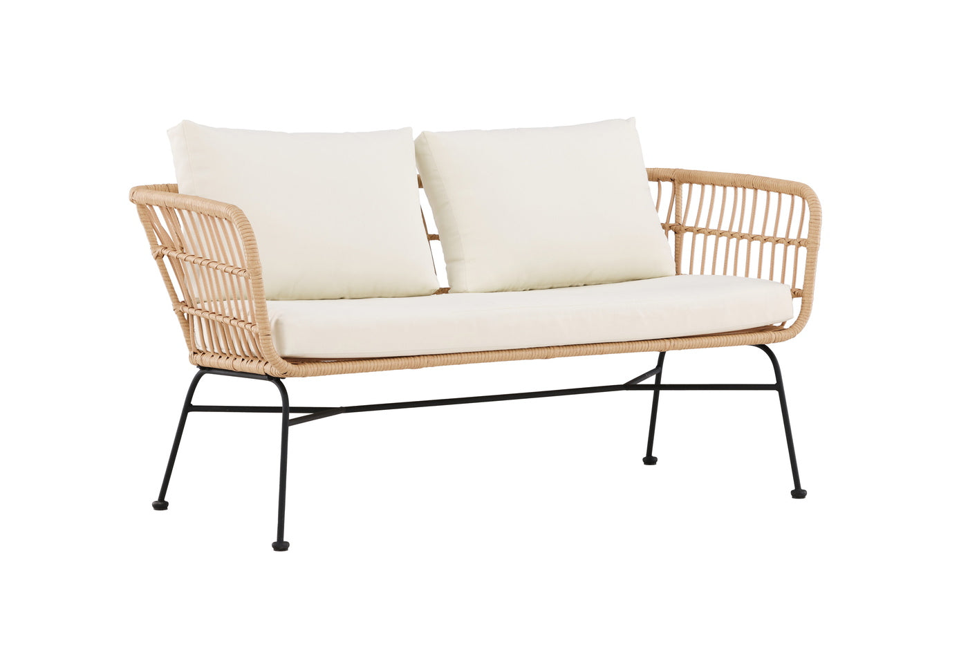 Fjôrd - 2-Zitsbank Naturel Rotan - 142x67x71cm - Isola