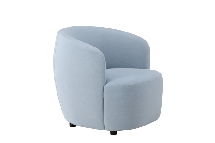 Fjôrd - Fauteuil Blauw Stof - 85x79x77cm - Bobbo