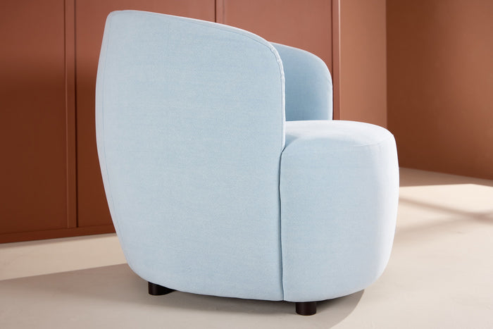 Fjôrd - Fauteuil Blauw Stof - 85x79x77cm - Bobbo