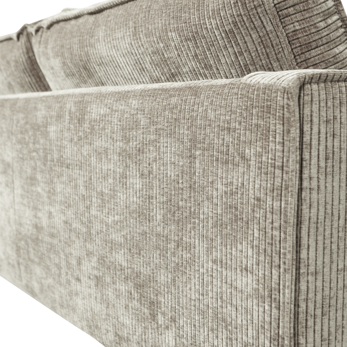 WOOOD Rodeo Zits Bank - Ribstof - Donkerzand - 85x190x86