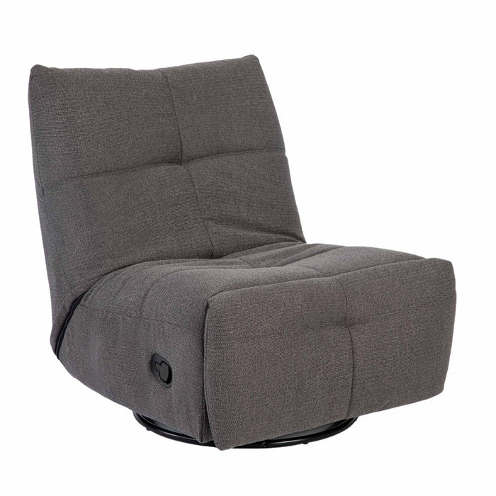 StarFurn - Fauteuil Donkergrijs Stof - Draaibaar & Relaxfunctie - Lazy